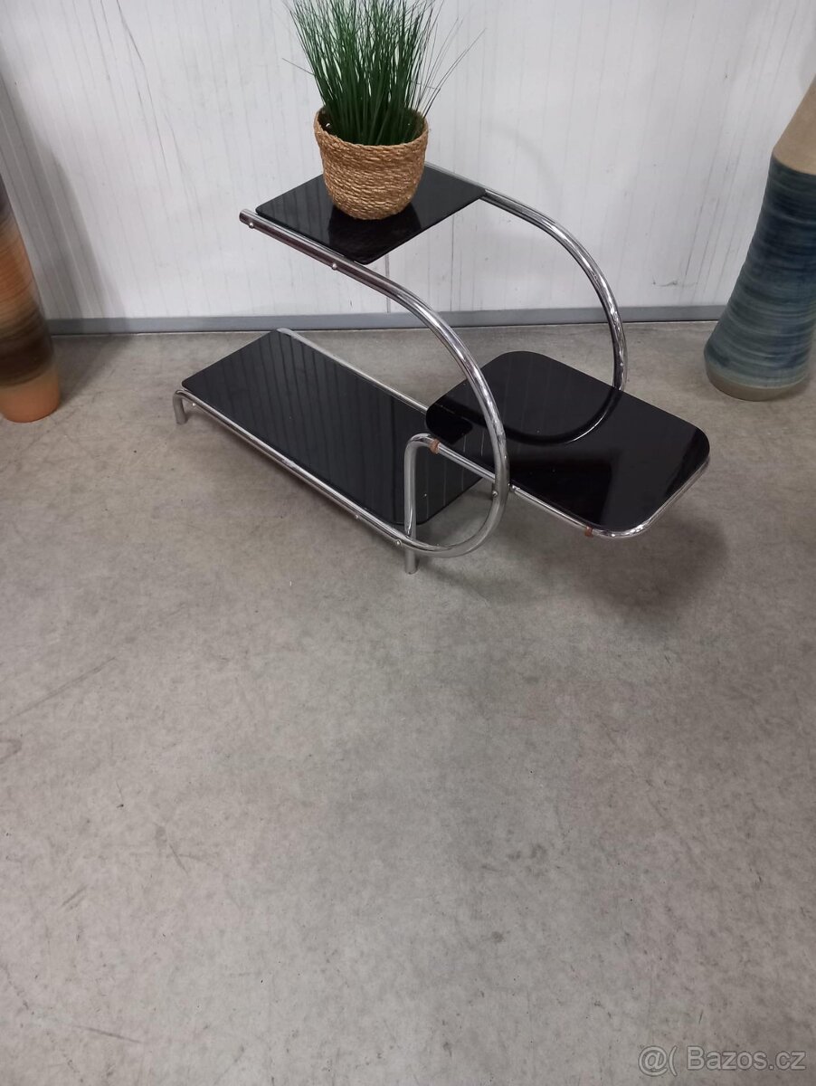Kvetinovy stolek chrom, funkcionalismus - 6