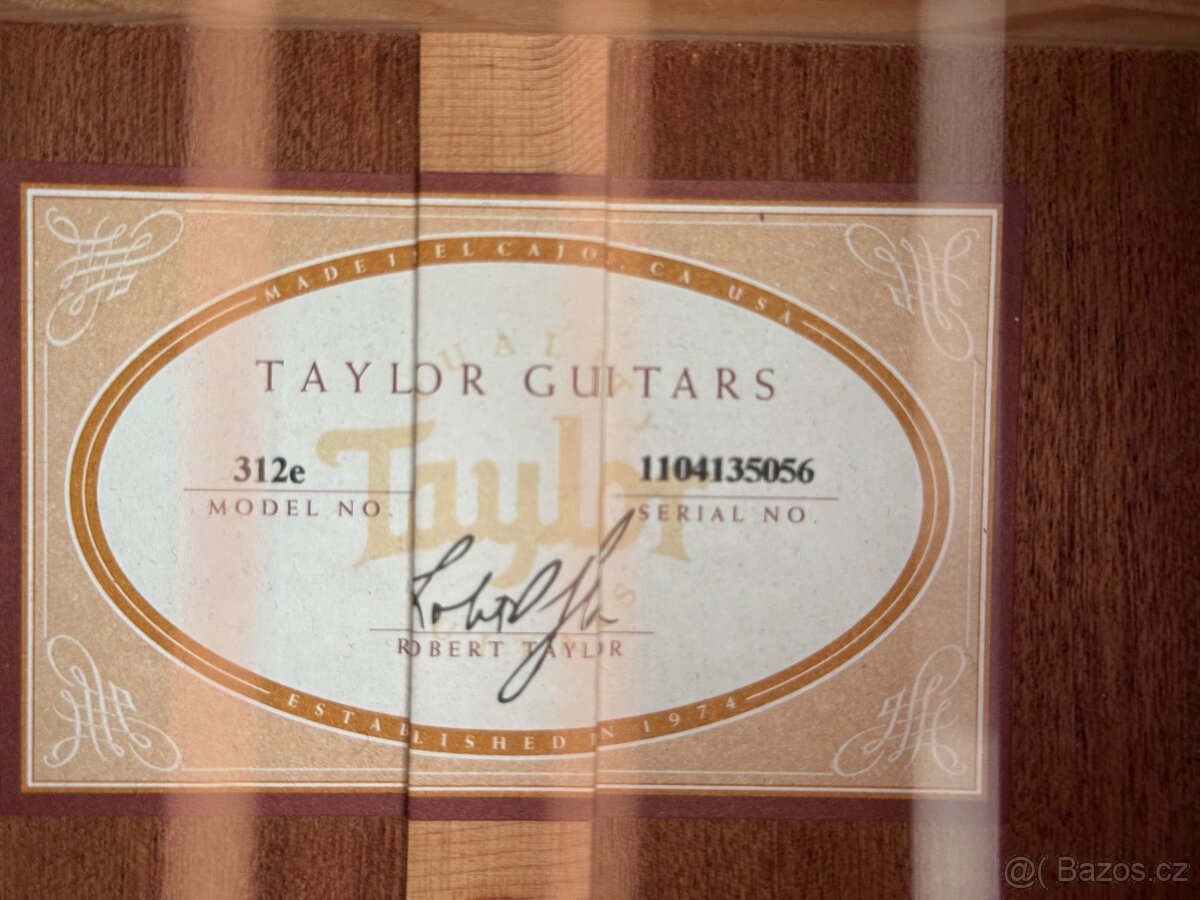 Taylor 312e + kufr elektroakustika made in USA - 6