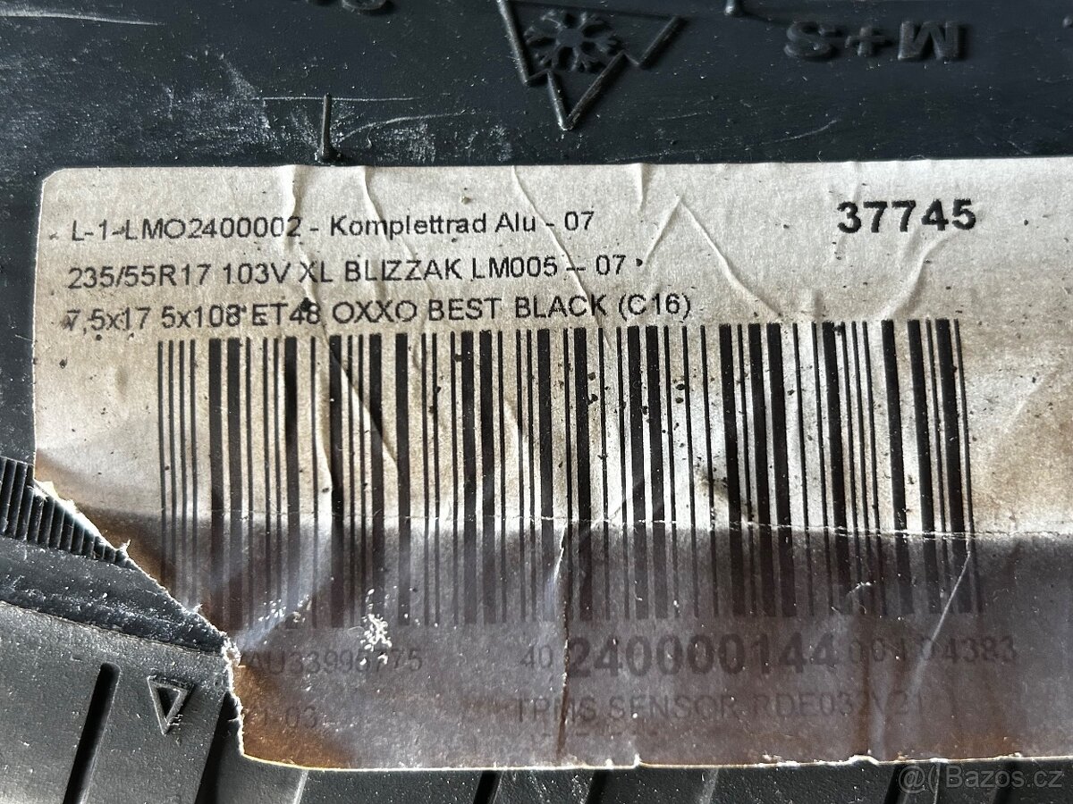 Ford Kuga ,Ford S Max, 235/55/17 103 V nová zimní sada - 6