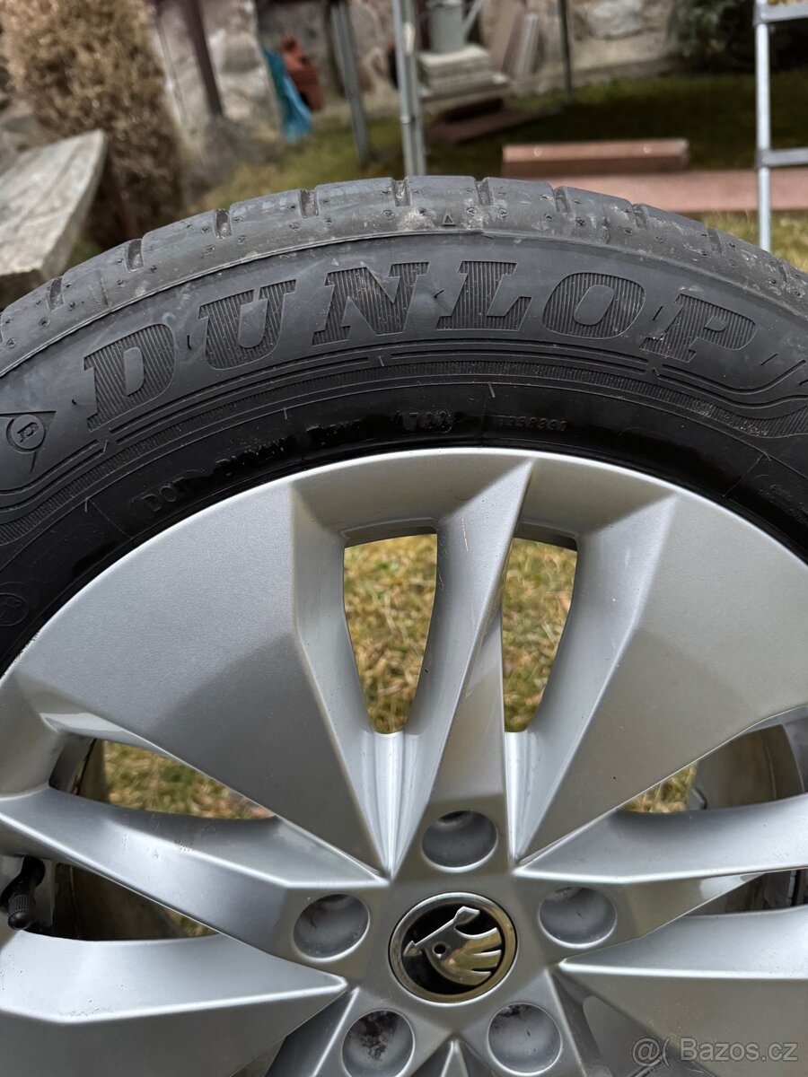 Originální Alu Škoda Octavia +letni pneu DUNLOP 205/60 R16 - 6