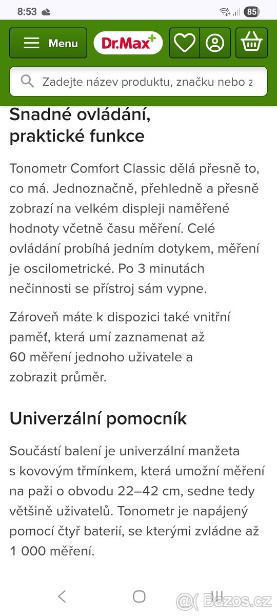 Měřič krevního tlaku Tensoval - 6