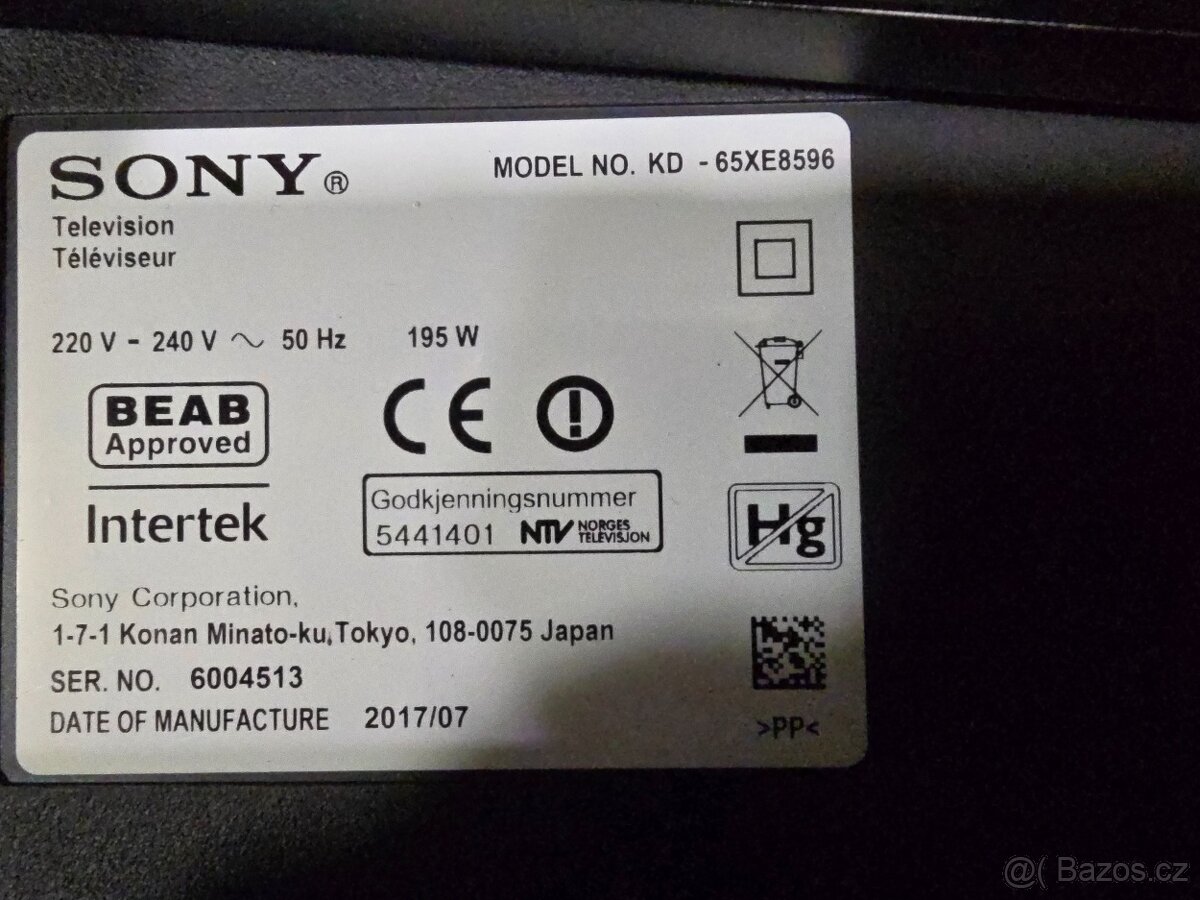 65" Sony Bravia KD-65XE8596 - 6