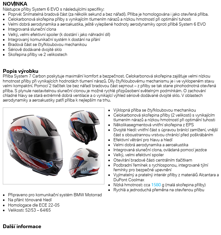 Přilba BMW 7 karbon Spektrum (vel. 58/59 ECE) - 6