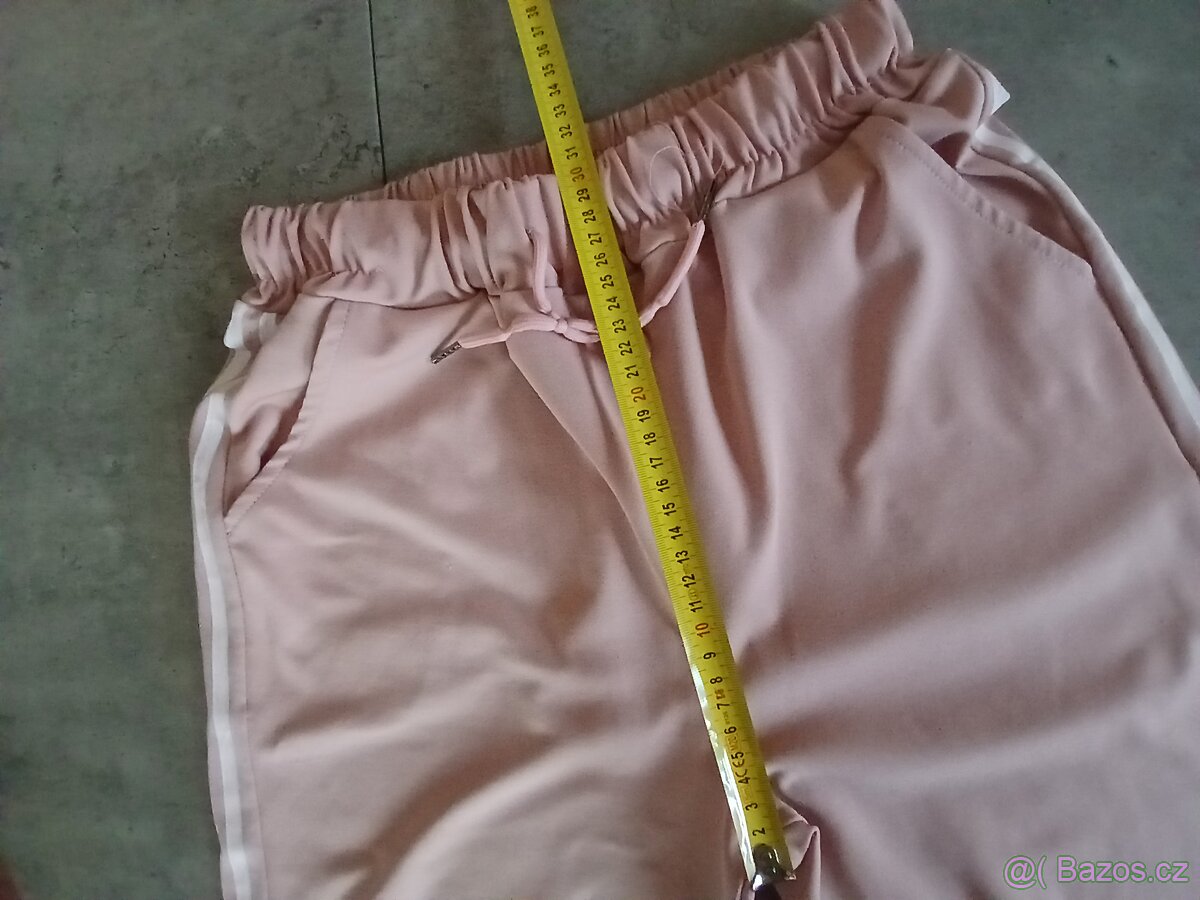 Starorůžové tepláky vel.M - 6