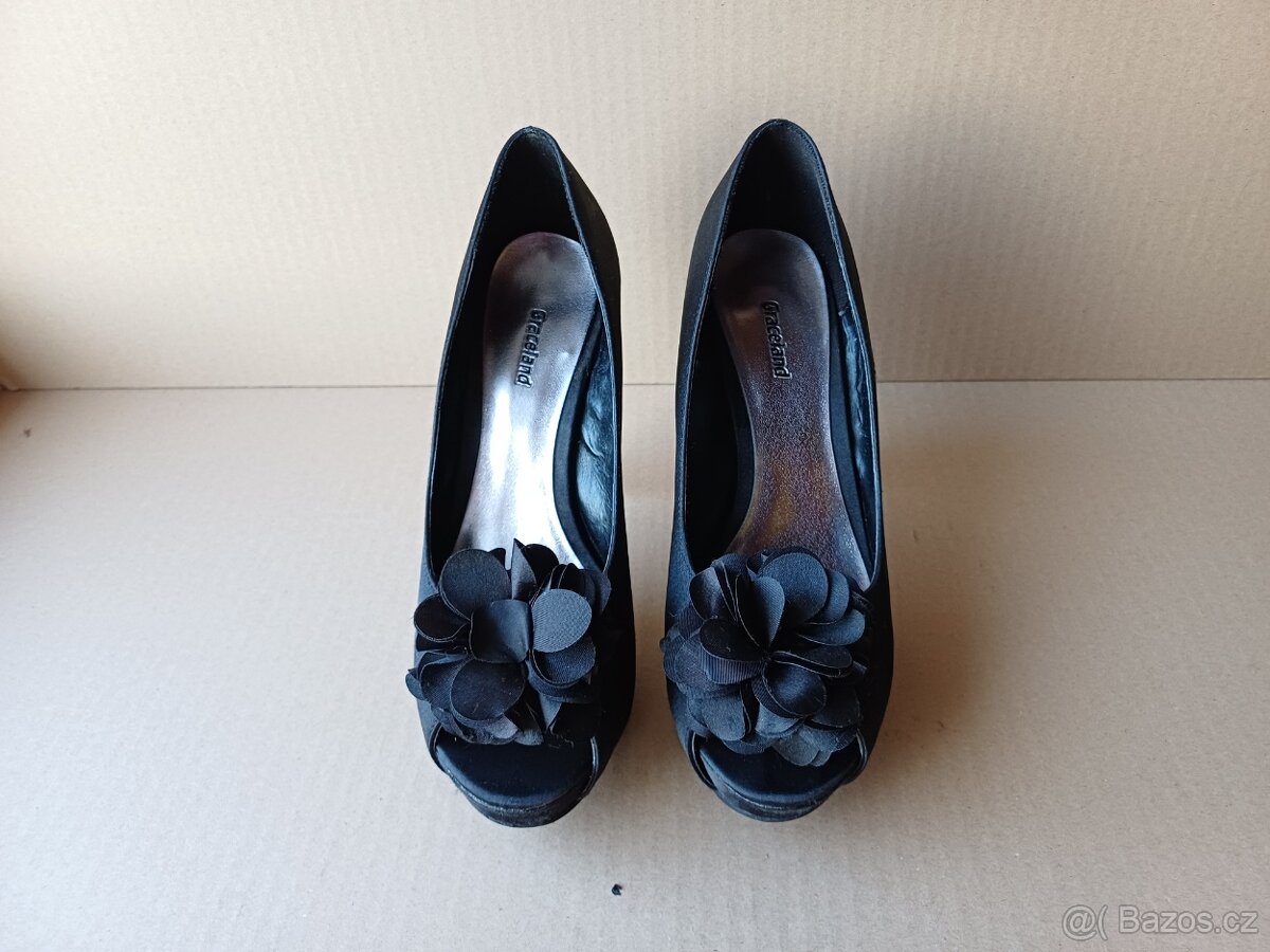 Černé lodičky na platformě vel.37 - 6