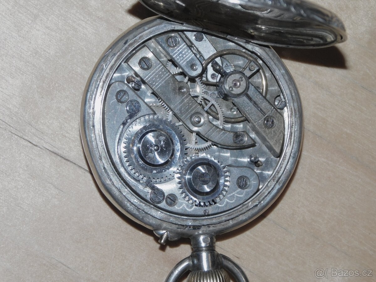 Stříbrné kapesní hodinky tzv. Mlynářky - plně funkční - 6