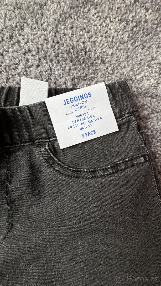 H&M džínové kraťasy černé 134 - 6