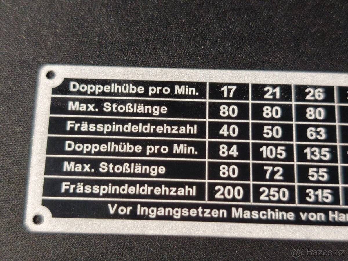 Štítky pro stroje Deckel - 6