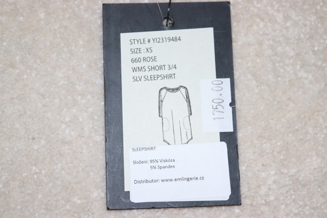 Noční košile / košilka DKNY s 3/4 rukávy vel. XS - 6