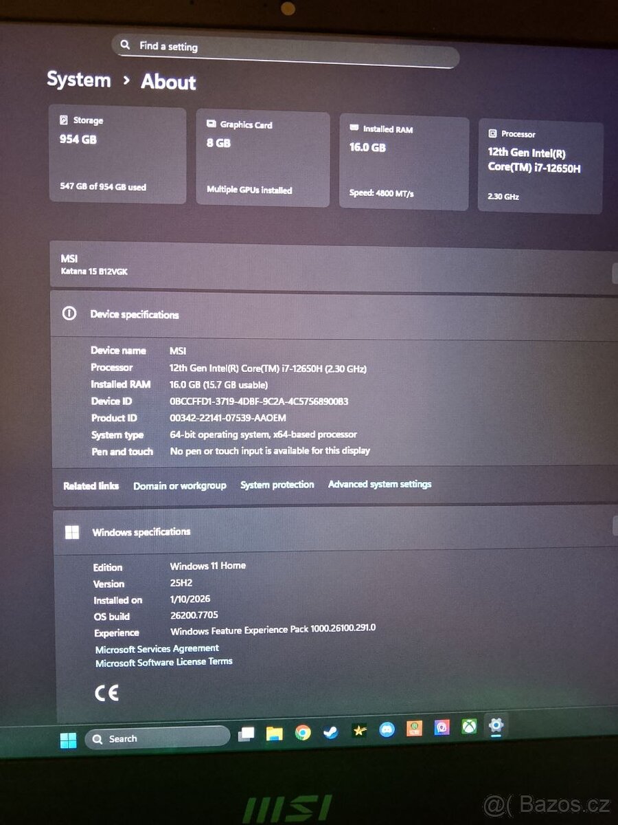 MSI Katana 15 B12V RTX 4070 i7 12-th - 6