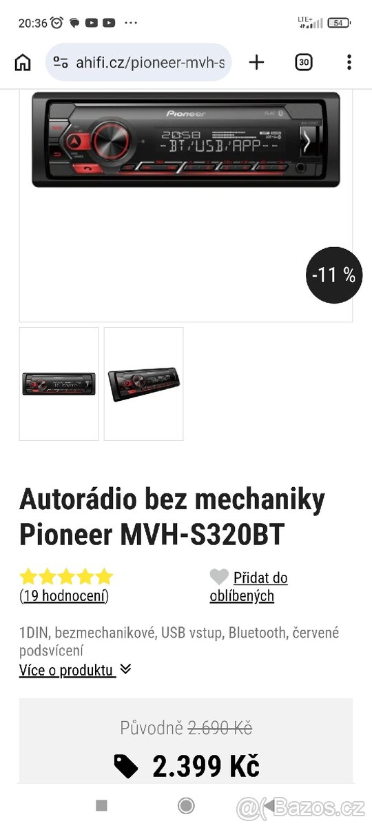Autorádio Pioneer Bluetooth - 6