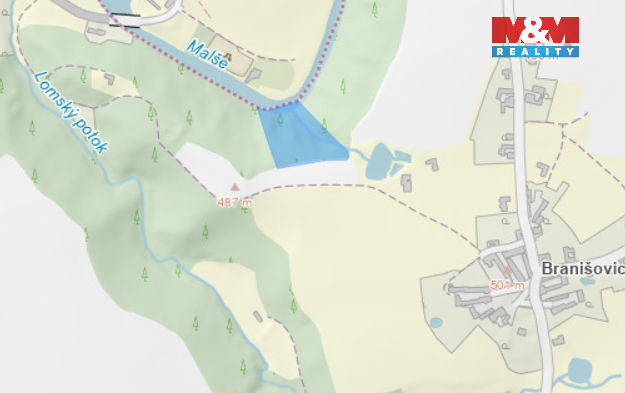 Prodej lesa, 9271 m², Římov - Branišovice - 6