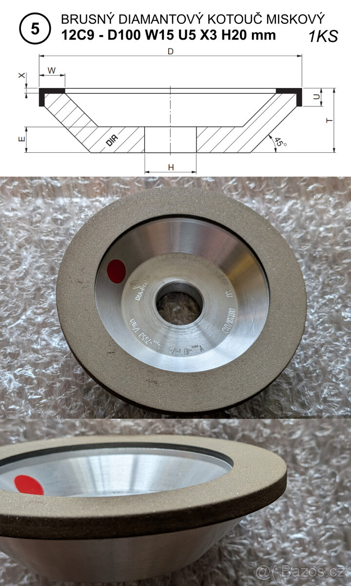 Brusné a řezací diamantové kotouče - 6