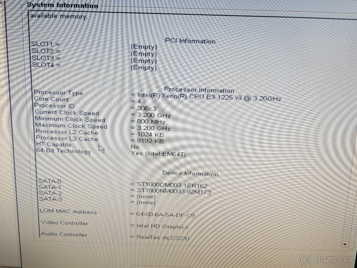Dell PowerEdge T20, 16GB RAM, Xeon E3-1225 v3 - 6