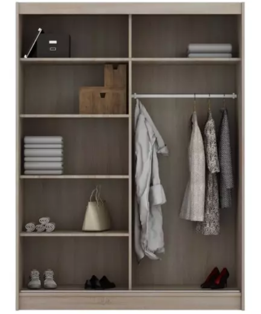 Šatní skříň 150 cm se zrcadlem - 6