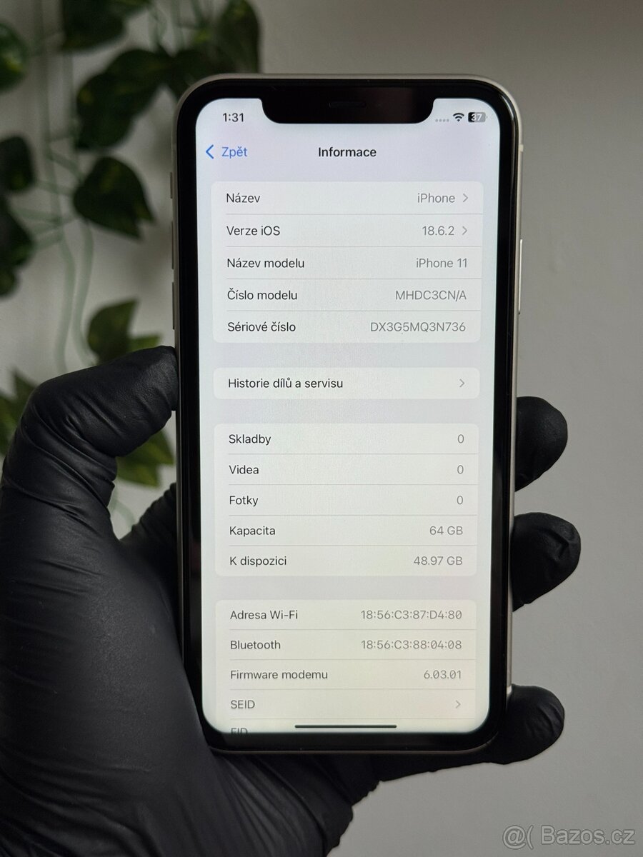 iPhone 11 64GB bílá - 100% baterie, DPH - 6