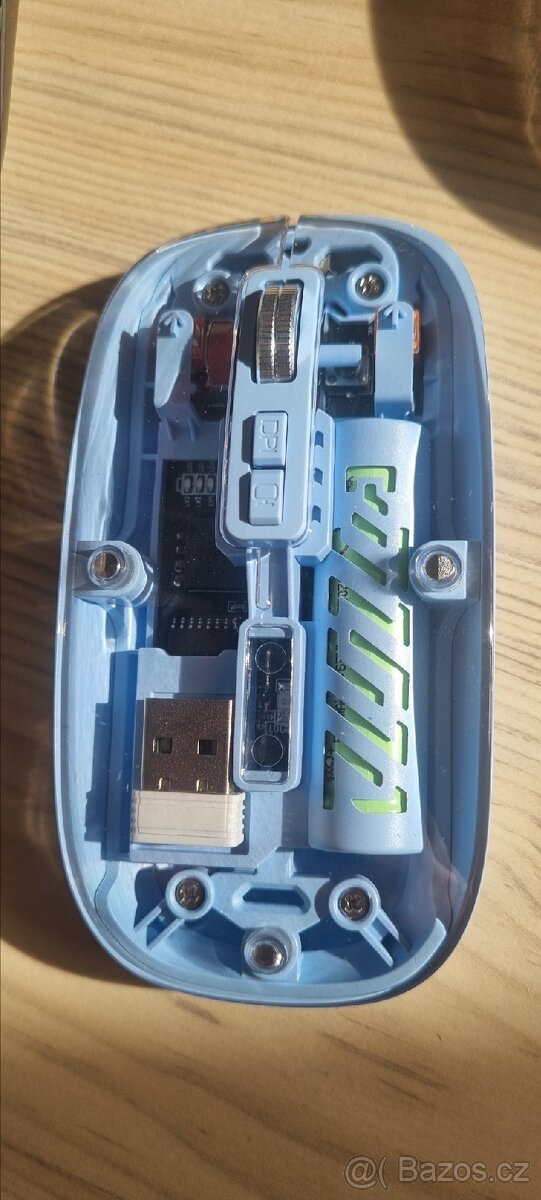 Bezdrátová transparentní myška (Bluetooth + USB) - 6