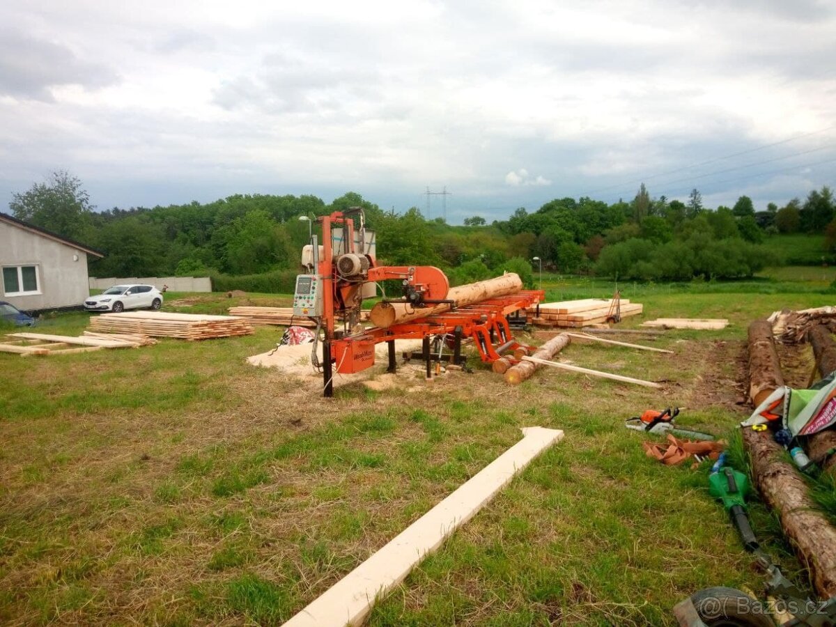 Pojízdný katr - pila pro levné stavební řezivo - pásová pila - 6