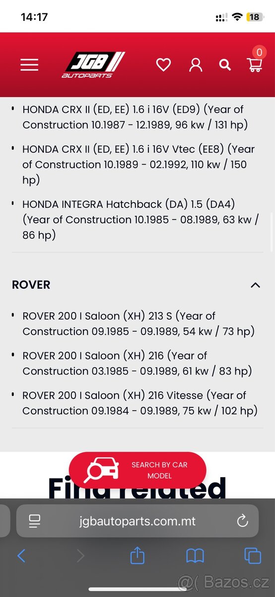 Nový Brzdové ložisko pro Honda - 6