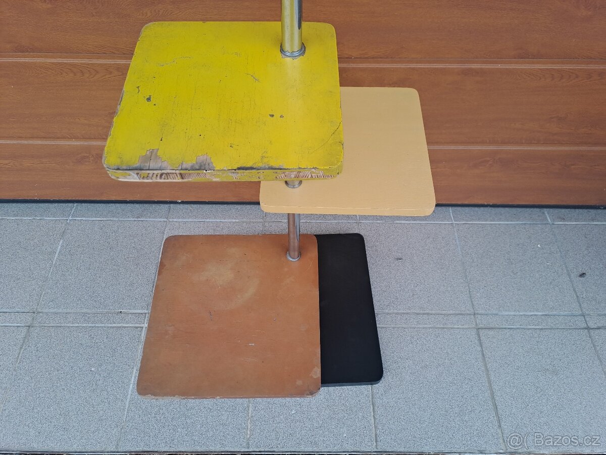 chrom - chromovaný květinový stojan - stolek THONET - KOVONA - 6