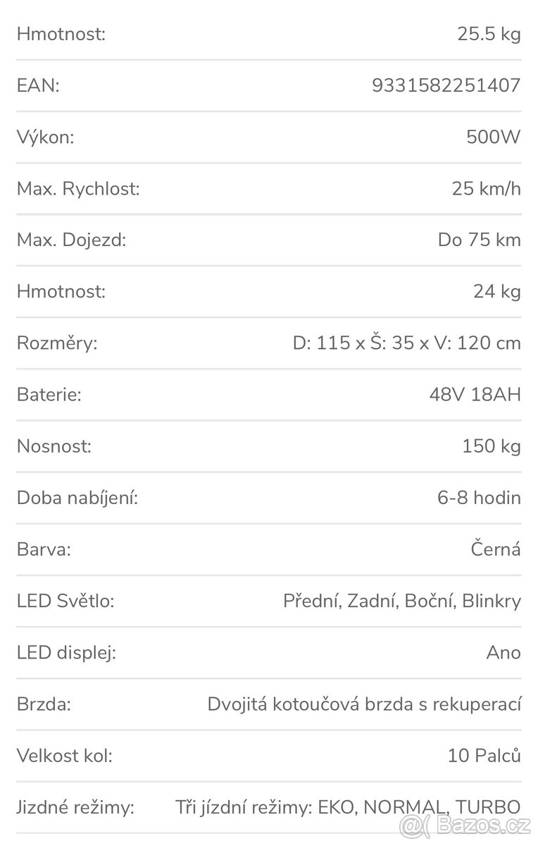 Elektrokoloběžka Kugoo Kirin m4 Pro se sedadlem. Jen 128 km - 6