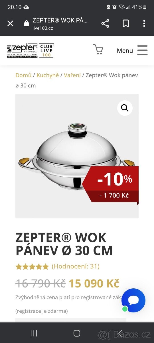 Zepter wok s mrizkou prumer 30cm - 6