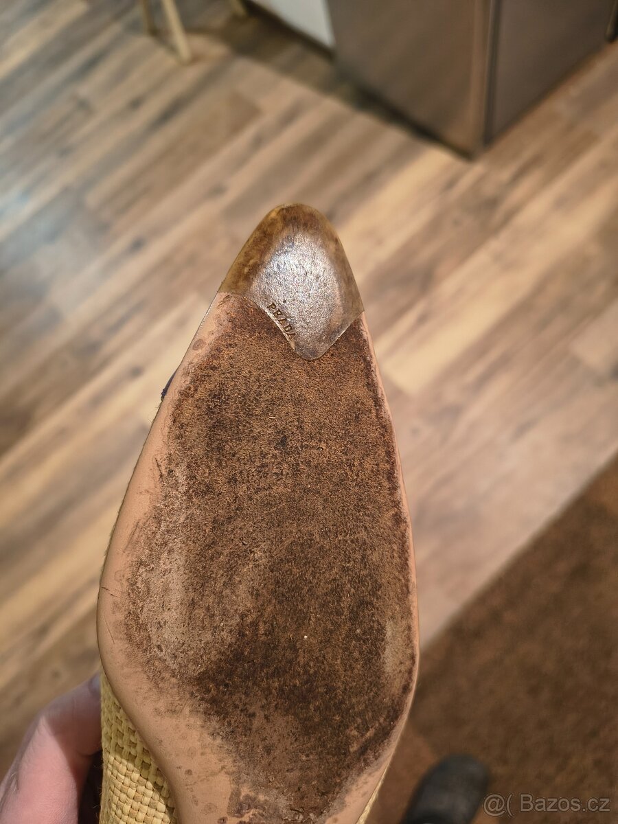 PRADA Raffia Colorblock Baleríny - Velikost 40 - 6