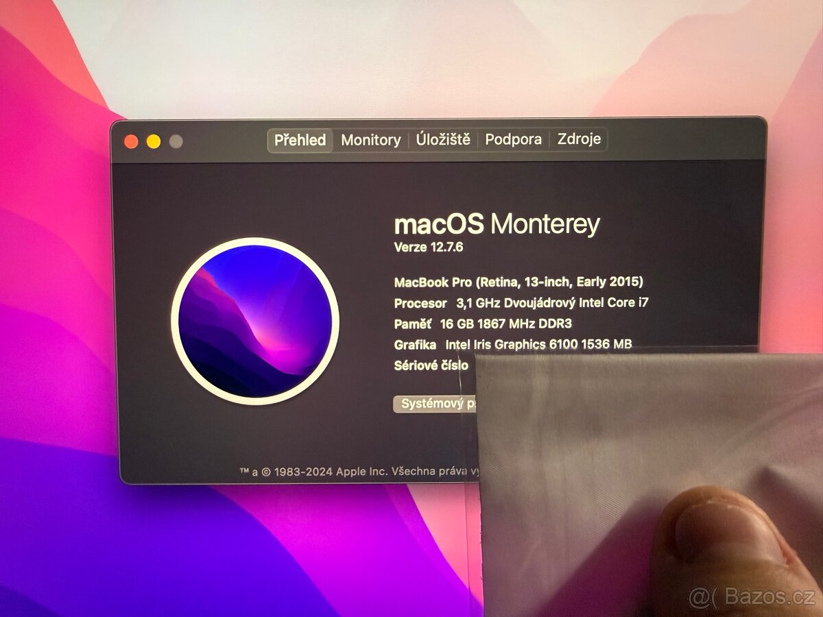 MacBook Pro 13" 2015, TOP KONFIGURACE, nová baterie - 6