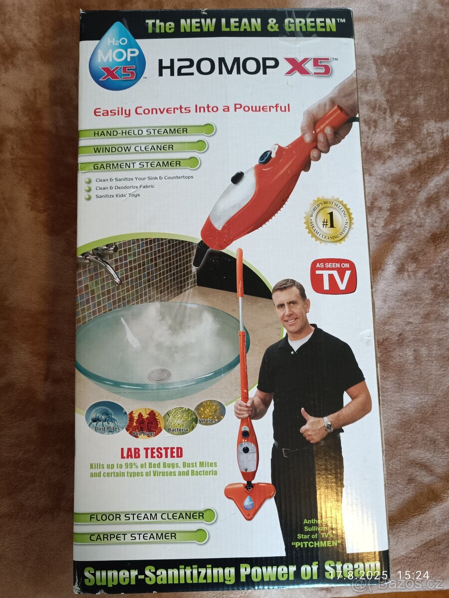 Prodám SADU ELEKTR. PARNÍHO MOPU H20, 1300W - 6