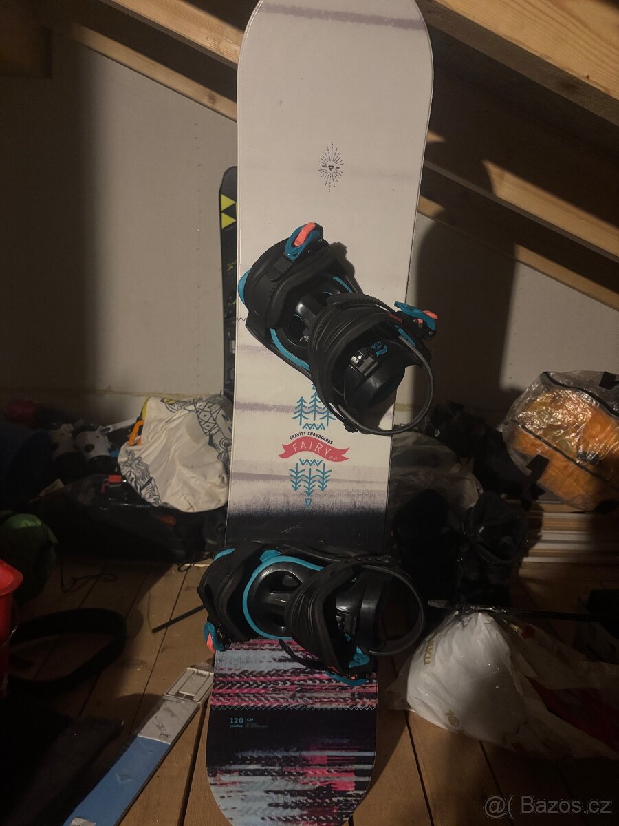 Dětský snowboard 120 cm a boty cca 37 - 6