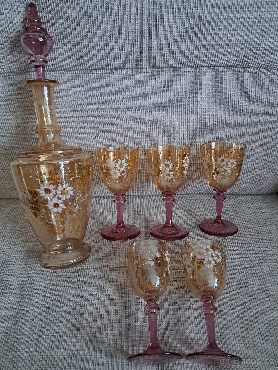 starožit. skleněné soupravy I. republika - 6