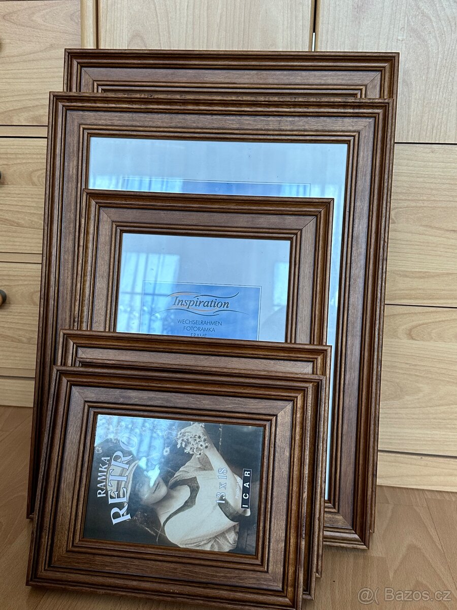 Dřevěné rámečky masiv 6 ks - 6