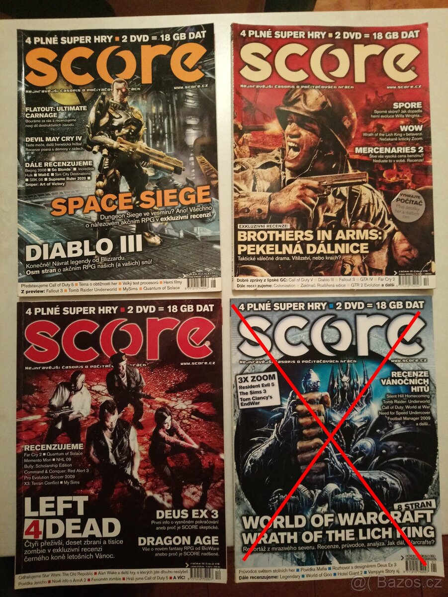 Časopisy SCORE č. 3 - 6