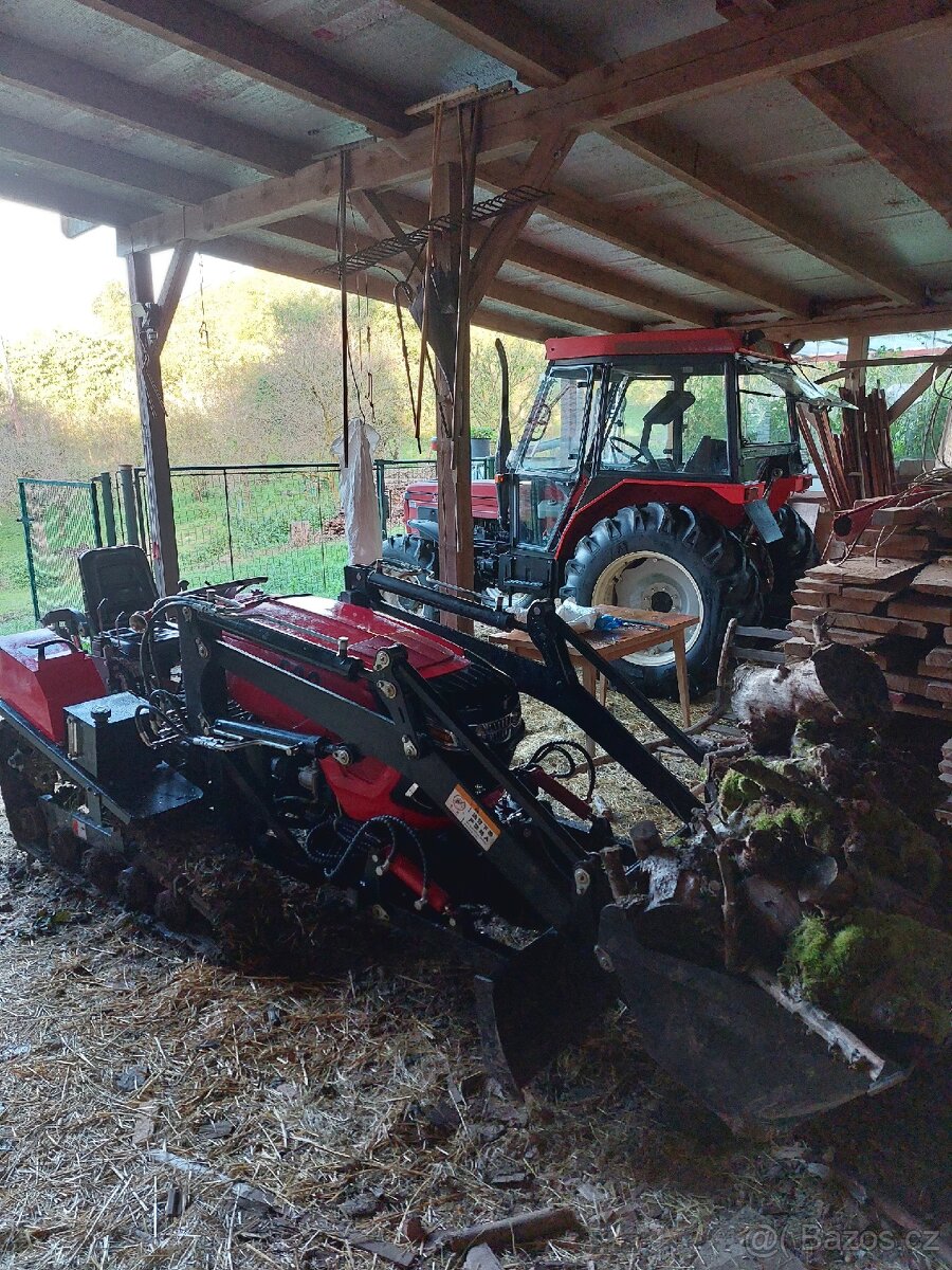 traktor pásový+bagr přední radlice rotavator nakladač - 6