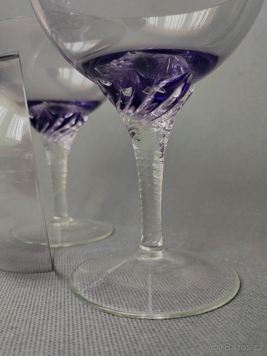 Krásná sada sklenic na sekt od Milana Meteláka - 6