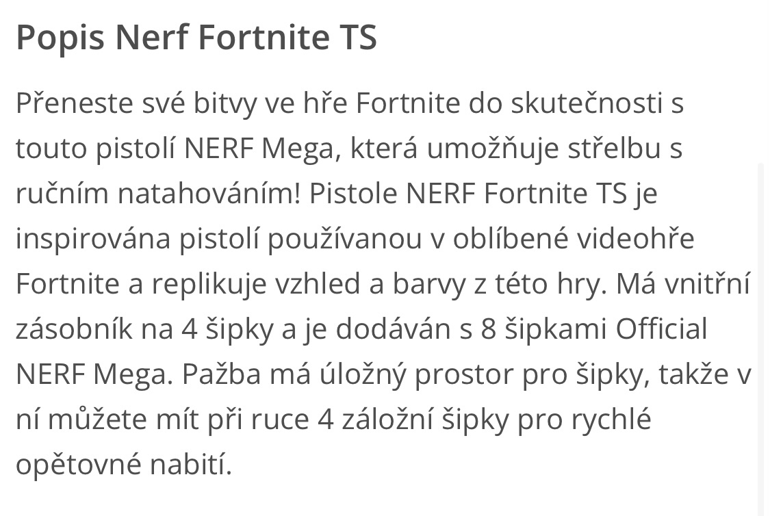 Nerf Fortnite TS pistole - 6