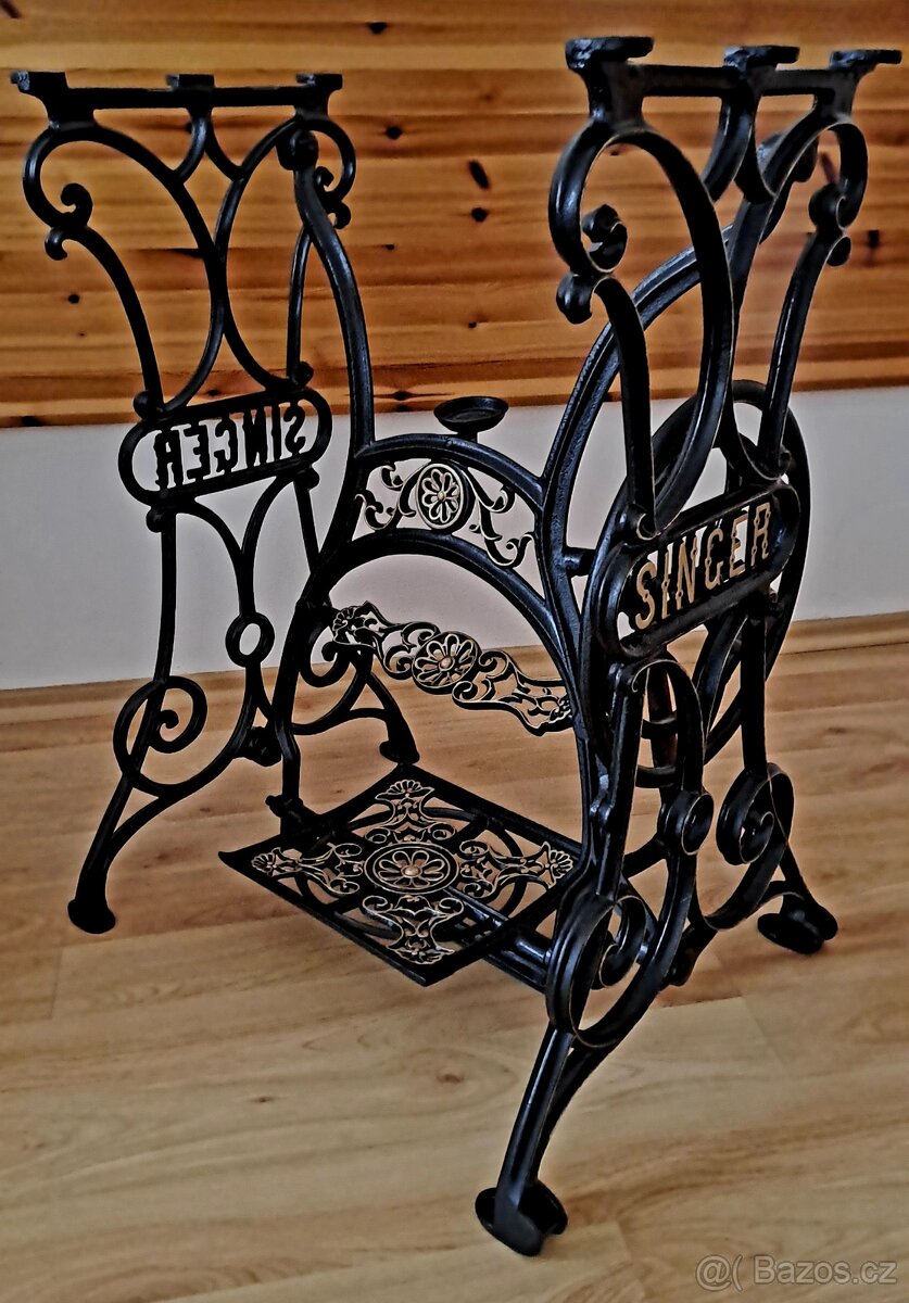 Litinové nohy, podstavec pod šicí stroj - 6