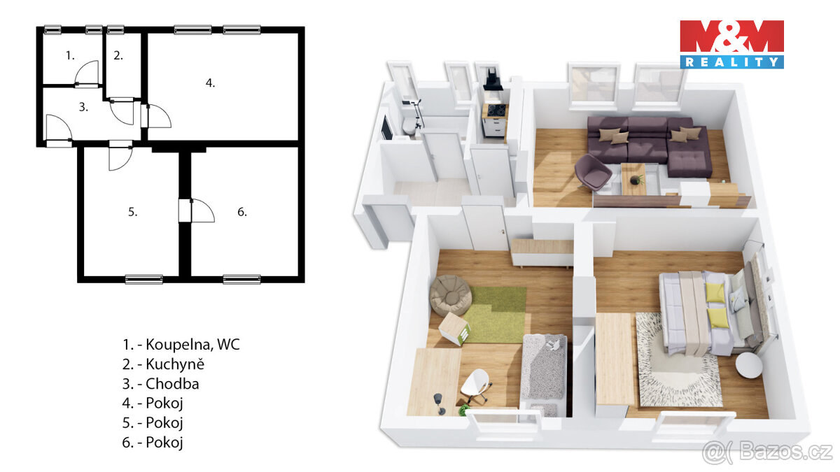Prodej bytu 3+kk, 71 m², Liberec, ul. Dvorská - 6