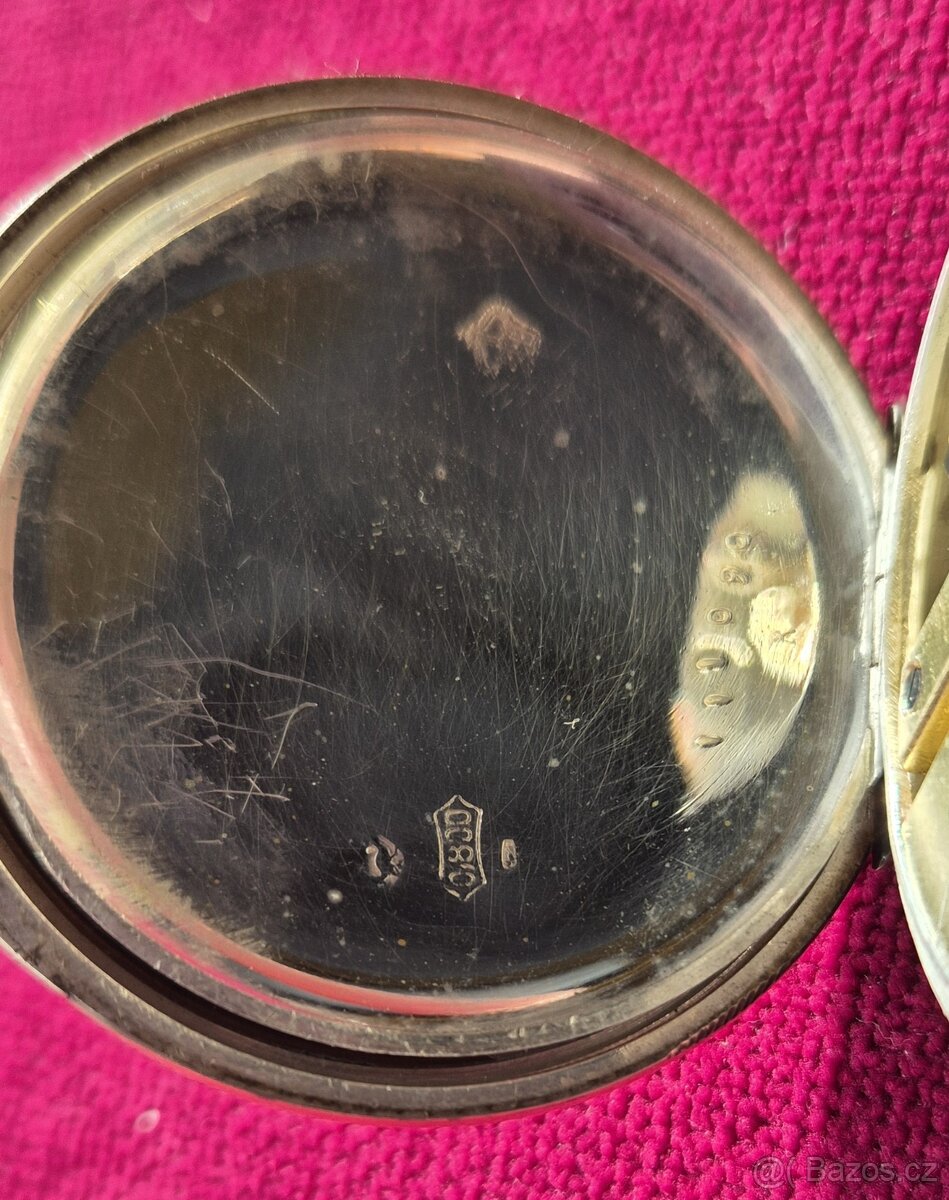 Celostříbrné kapesní hodinky systém Glashütte - 6