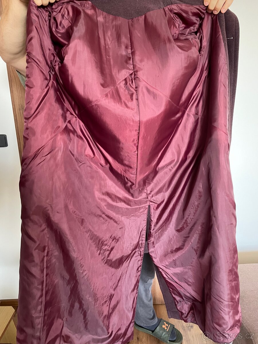Dlouhý zimní kabát vlna, kašmír, polyester - 6