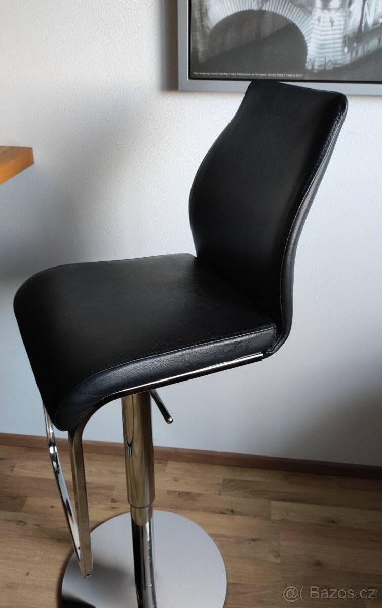 barová židle chrom/kůže - nepoškozené - 6