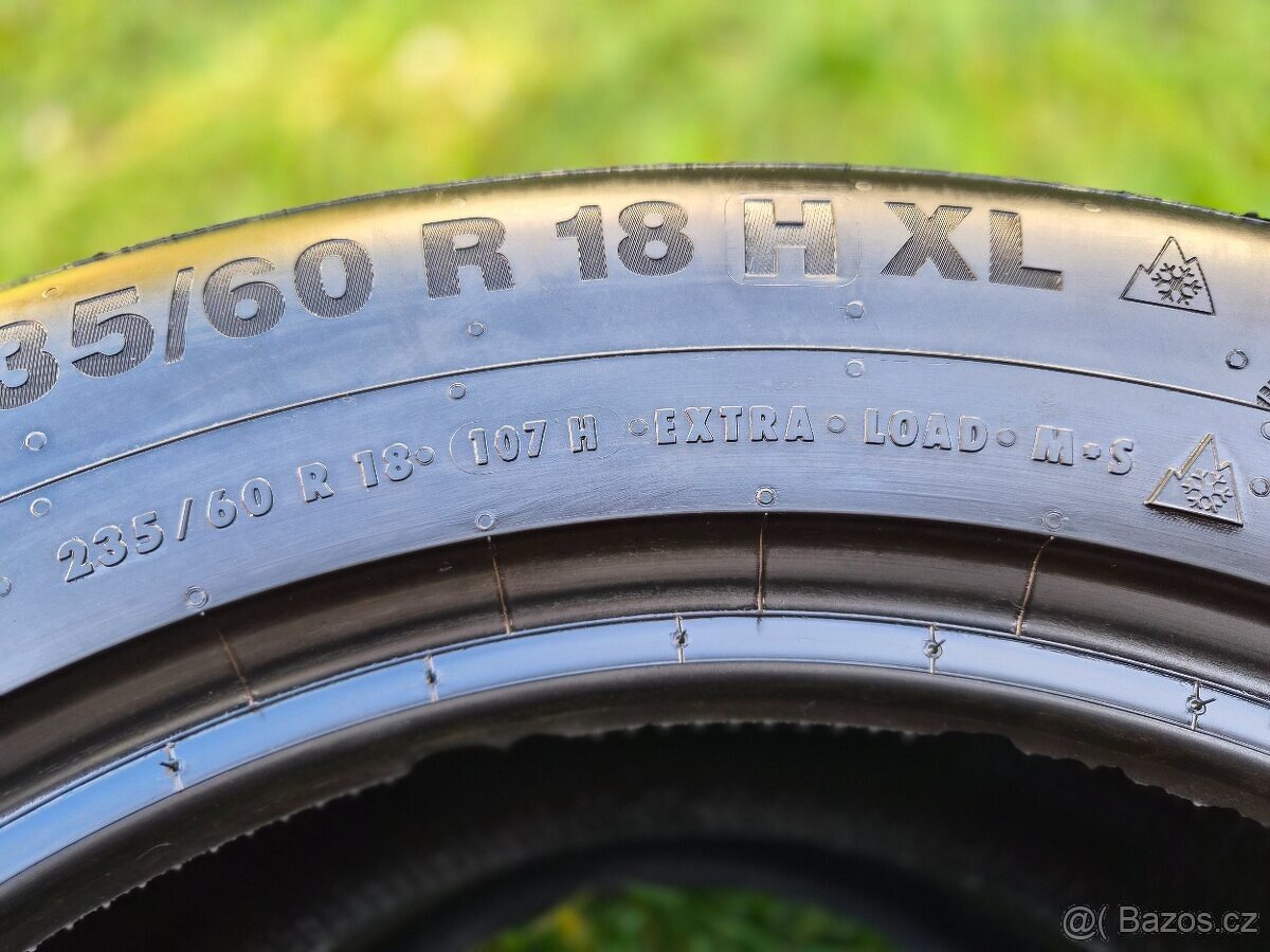4x Zimní pneu Continental Winter TS850P - 235/60 R18XL - 80% - 6