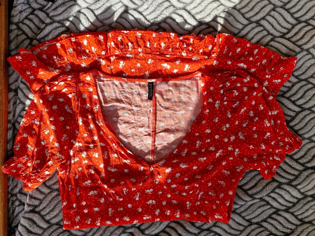 Zářivě červené letní minišaty Divided, 40,viskóza cena dohod - 6