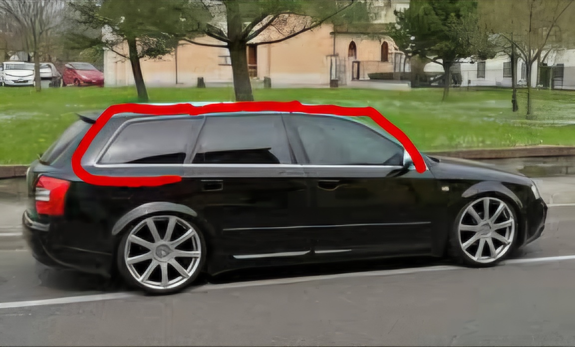 AUDI A4 B6 Lišty oken - 6