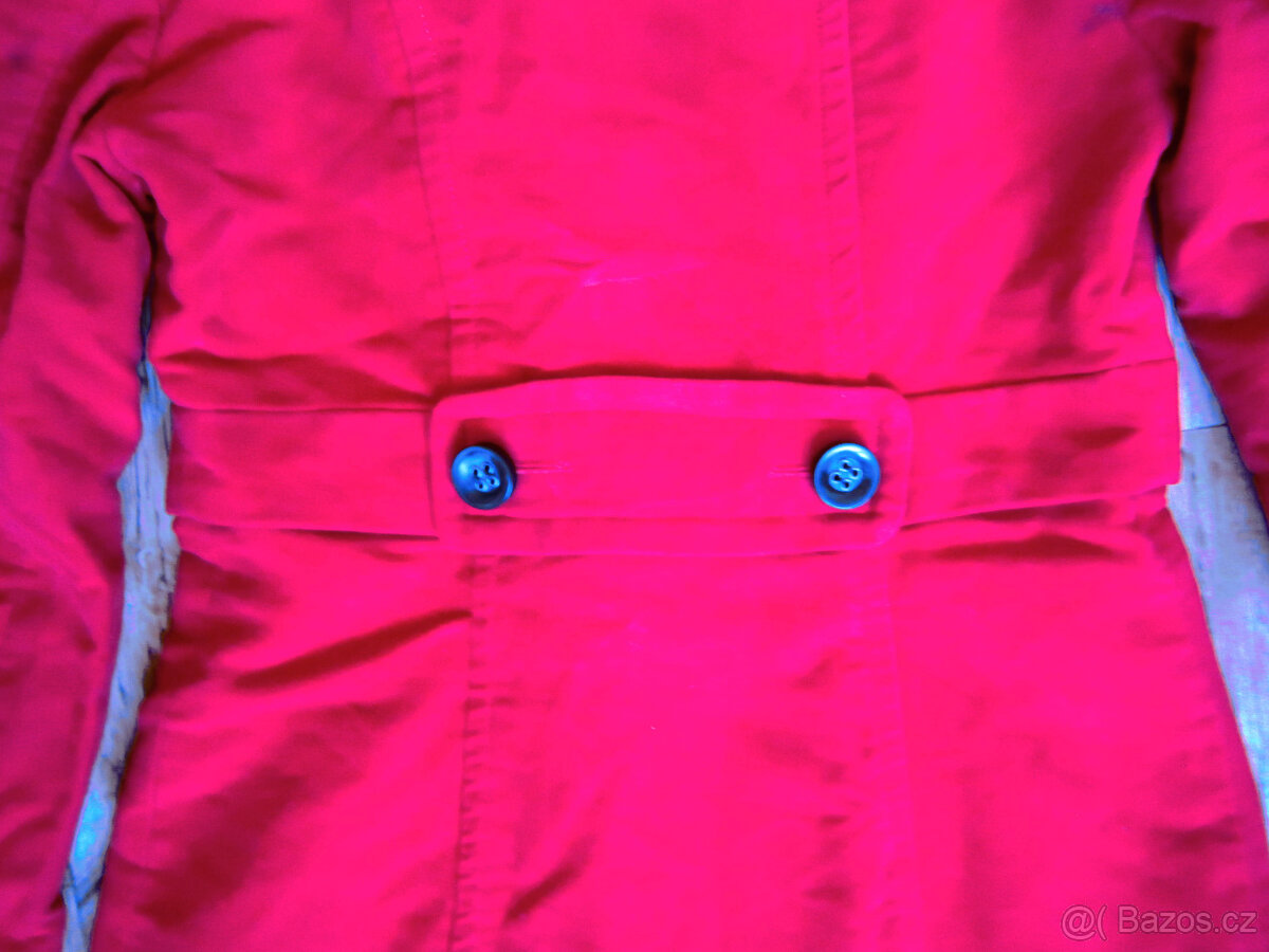 Zimní kabát zn. Mango, vel. M/38, 100% bavlna, jasně červený - 6