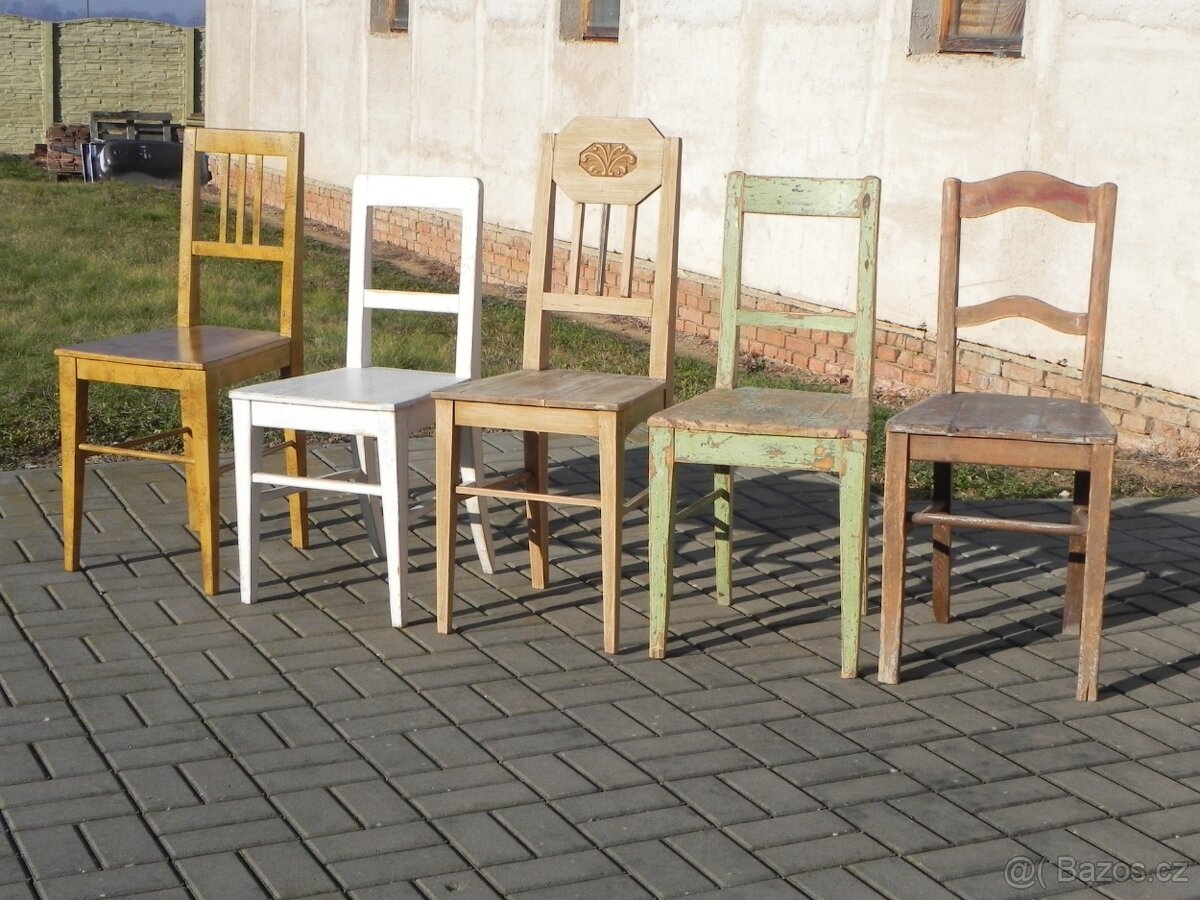 Staré smrkové židle - 6