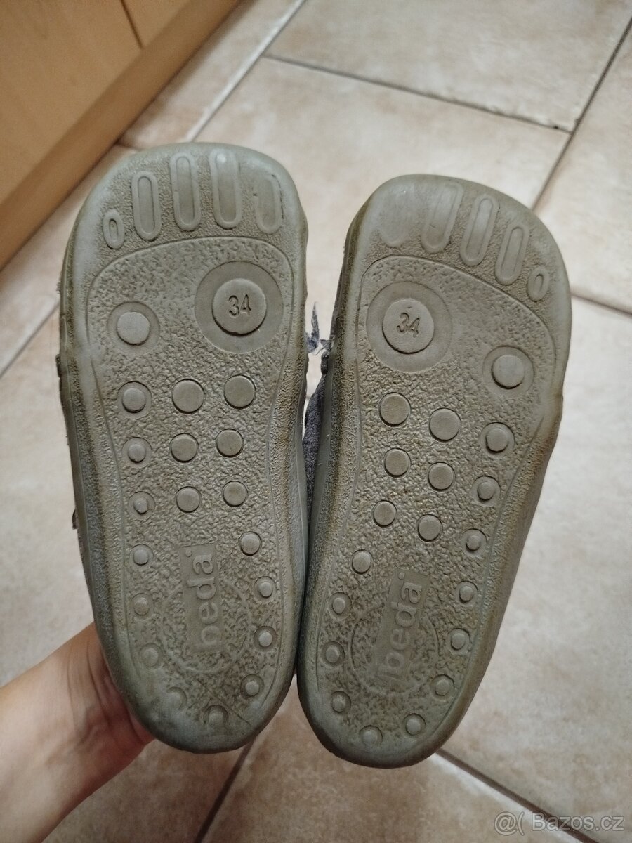 dívčí barefoot síťované tenisky Beda 34 +softshelové zdarma - 6