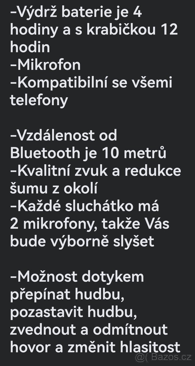 Bezdrátová sluchátka Eikela T12 - 6