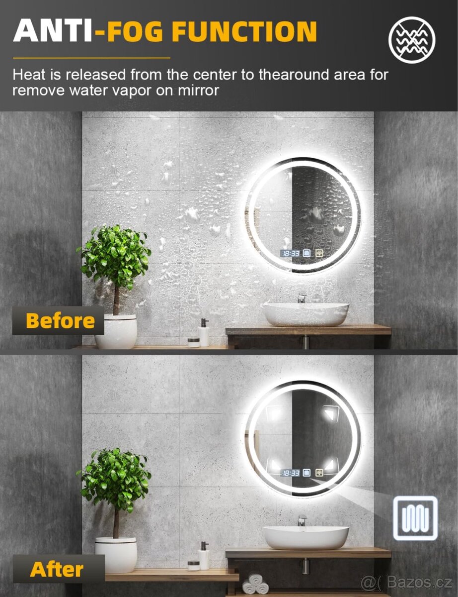 Zrcadlo do koupelny 60x60 - 6