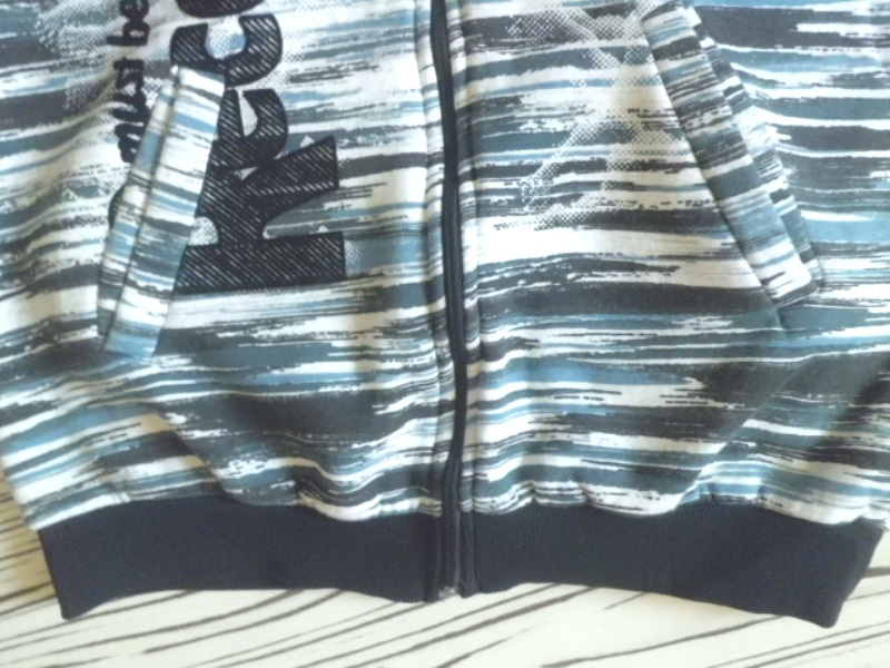 BEST BLOOD parádní teplejší žíhaná mikinová bunda s kapucí X - 6